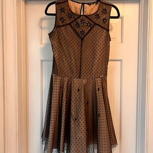 Guess Black and Tan Floral Kids Dress